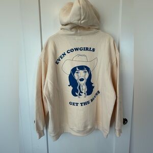 Communal Cowboy Set - Cream ‘Even Cowgirls Get The Blues’ Hoodie & Sweatpant